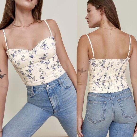 Reformation Finch Top in Madeline - Picture 1 of 8